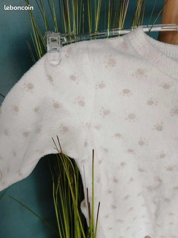 Pijama blanco de Kimbaloo con motivos, talla 3 meses – photo 2